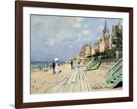 Beach at Trouville-Claude Monet-Framed Giclee Print