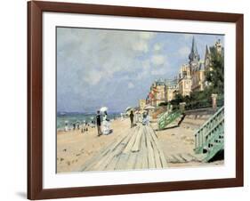 Beach at Trouville-Claude Monet-Framed Giclee Print