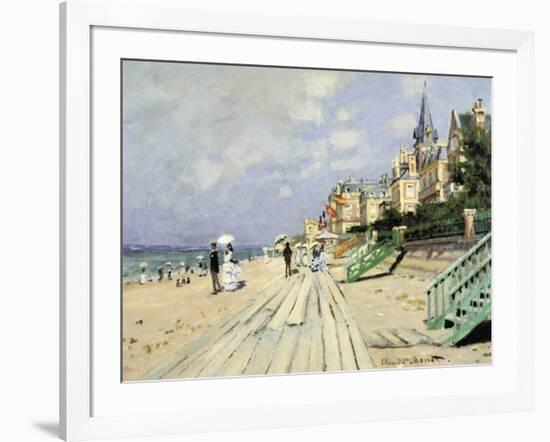 Beach At Trouville-Claude Monet-Framed Art Print