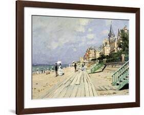 Beach At Trouville-Claude Monet-Framed Art Print