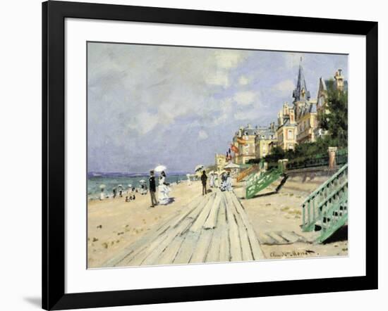 Beach At Trouville-Claude Monet-Framed Art Print