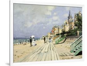 Beach At Trouville-Claude Monet-Framed Art Print