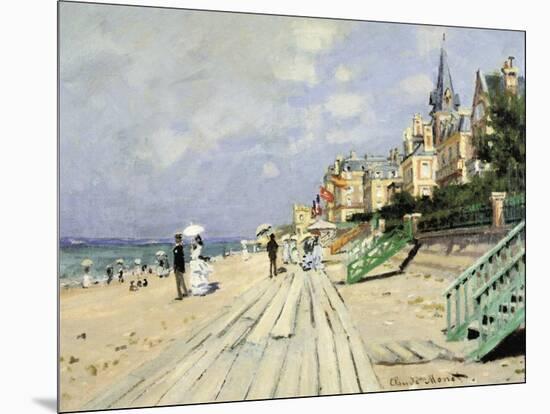 Beach At Trouville-Claude Monet-Mounted Art Print