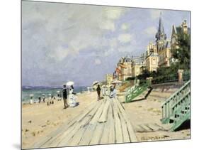 Beach At Trouville-Claude Monet-Mounted Art Print