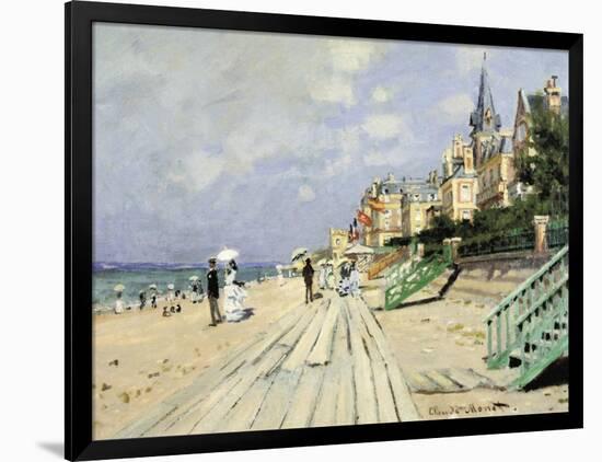 Beach At Trouville-Claude Monet-Framed Art Print