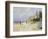 Beach At Trouville-Claude Monet-Framed Art Print