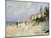 Beach At Trouville-Claude Monet-Mounted Art Print