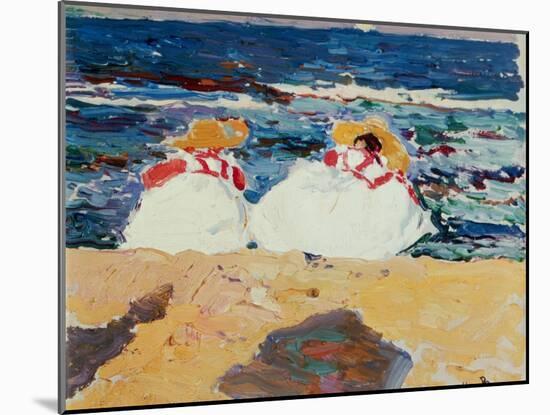 Beach at Valencia-Joaqu?n Sorolla y Bastida-Mounted Premium Giclee Print