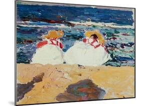 Beach at Valencia-Joaqu?n Sorolla y Bastida-Mounted Premium Giclee Print