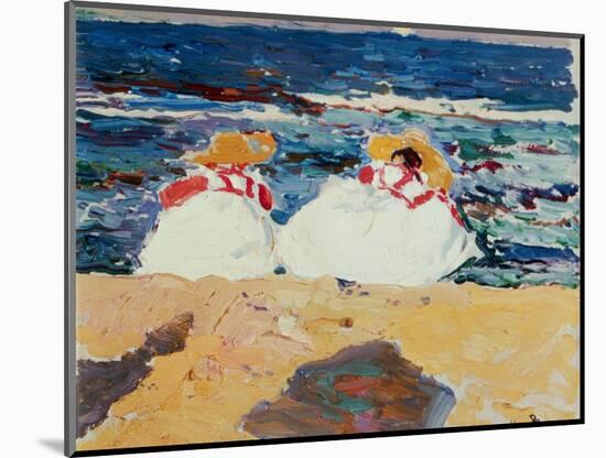Beach at Valencia-Joaqu?n Sorolla y Bastida-Mounted Giclee Print