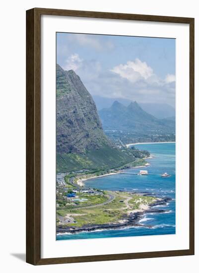 Beach at Waimanalo Bay, Windward Coast, Oahu, Hawaii, United States of America, Pacific-Michael DeFreitas-Framed Photographic Print