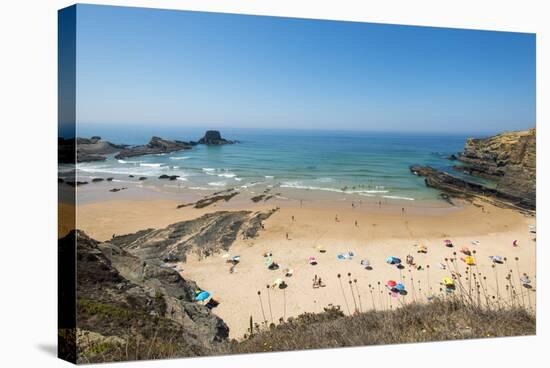 Beach at Zambujeira Do Mar, Portugal, Europe-Alex Treadway-Stretched Canvas