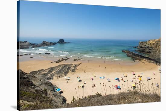 Beach at Zambujeira Do Mar, Portugal, Europe-Alex Treadway-Stretched Canvas