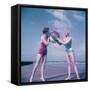 Beach Babes and Ball-null-Framed Stretched Canvas