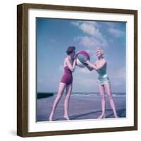 Beach Babes and Ball-null-Framed Photographic Print