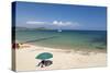 Beach, Baia Di Nora, Cagliari, Sardinia, Italy, Mediterranean, Europe-John-Stretched Canvas