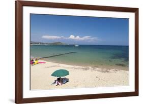 Beach, Baia Di Nora, Cagliari, Sardinia, Italy, Mediterranean, Europe-John-Framed Photographic Print