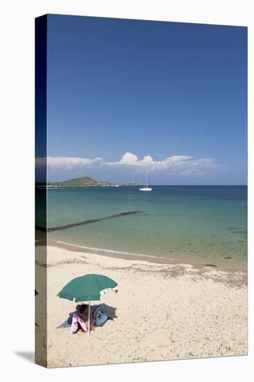 Beach, Baia Di Nora, Cagliari, Sardinia, Italy, Mediterranean, Europe-John-Stretched Canvas