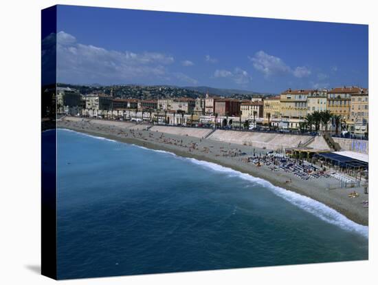 Beach, Baie Des Anges, Nice, Cote D'Azur, Provence, France, Mediterranean, Europe-Nelly Boyd-Stretched Canvas