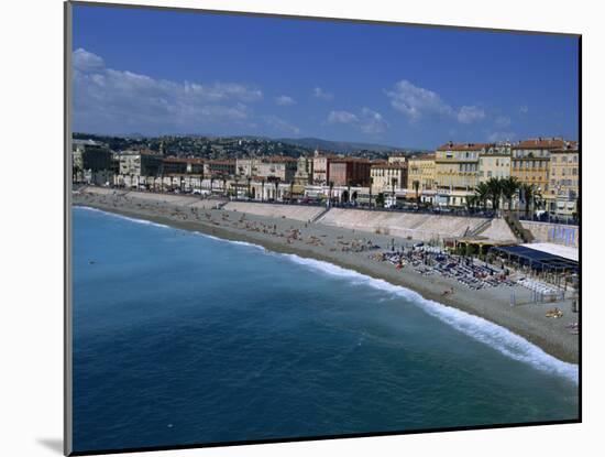 Beach, Baie Des Anges, Nice, Cote D'Azur, Provence, France, Mediterranean, Europe-Nelly Boyd-Mounted Photographic Print