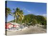 Beach Bars at Frigate Bay Southside, St. Kitts, Caribbean-Greg Johnston-Stretched Canvas