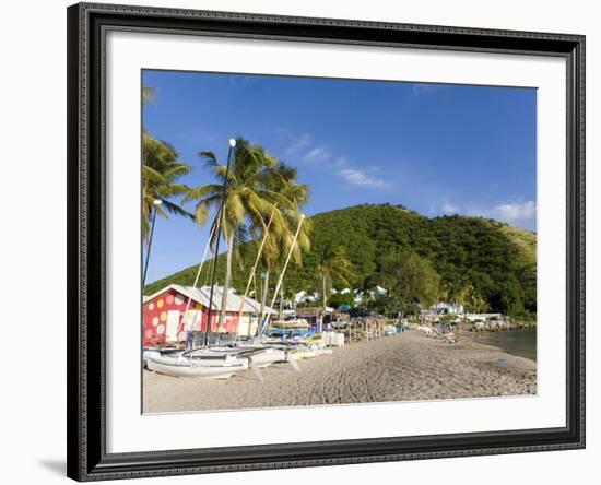 Beach Bars at Frigate Bay Southside, St. Kitts, Caribbean-Greg Johnston-Framed Photographic Print