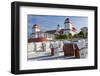 Beach Basket Seats in Front of Health Spa, Binz, Rygen Island, Germany-Peter Adams-Framed Photographic Print