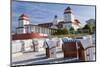 Beach Basket Seats in Front of Health Spa, Binz, Rygen Island, Germany-Peter Adams-Mounted Photographic Print