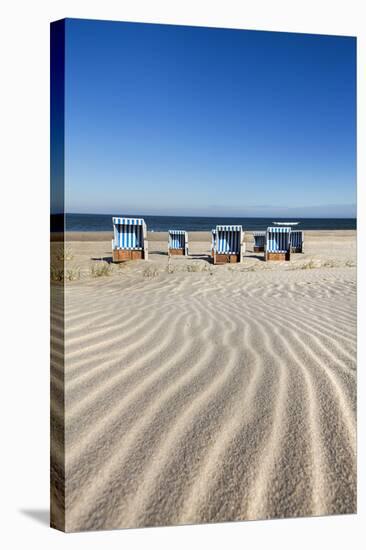 Beach Baskets on the Beach, Sylt Island, Northern Frisia, Schleswig-Holstein, Germany-Sabine Lubenow-Stretched Canvas