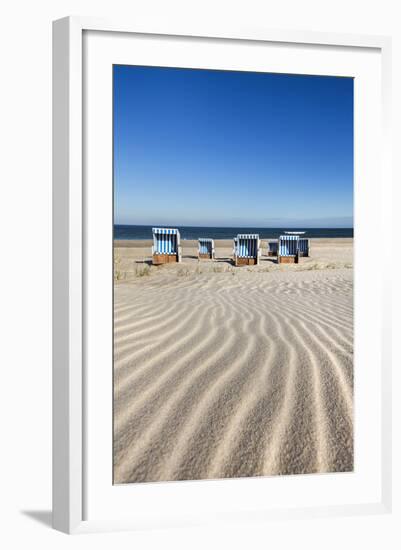 Beach Baskets on the Beach, Sylt Island, Northern Frisia, Schleswig-Holstein, Germany-Sabine Lubenow-Framed Photographic Print