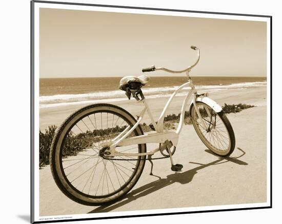 Beach Bike-null-Mounted Art Print