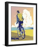 Beach Bike-David Chestnutt-Framed Giclee Print