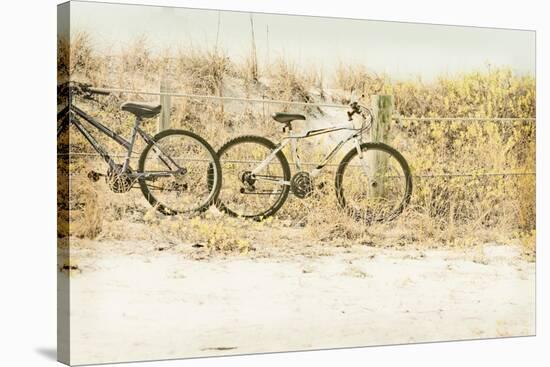 Beach Bikes-Mary Lou Johnson-Stretched Canvas