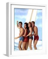 Beach Blanket Bingo, Frankie Avalon, Annette Funicello, Deborah Walley, John Ashley, 1965-null-Framed Photo