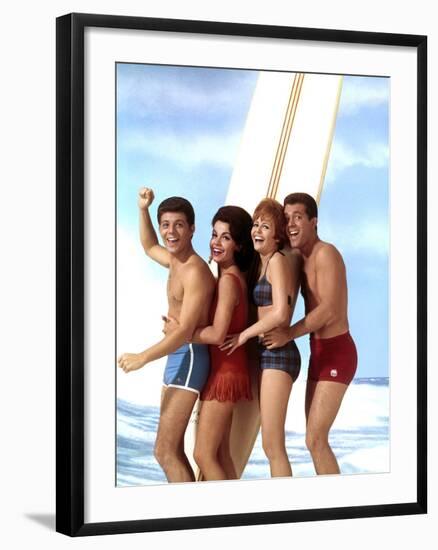 Beach Blanket Bingo, Frankie Avalon, Annette Funicello, Deborah Walley, John Ashley, 1965-null-Framed Photo