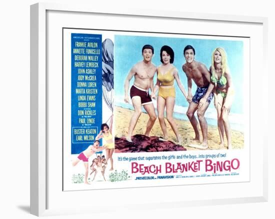 Beach Blanket Bingo, Frankie Avalon, Annette Funicello, Mike Nader, 1965-null-Framed Art Print