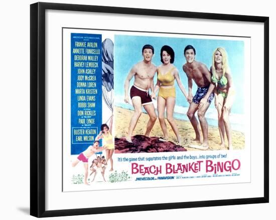 Beach Blanket Bingo, Frankie Avalon, Annette Funicello, Mike Nader, 1965-null-Framed Art Print