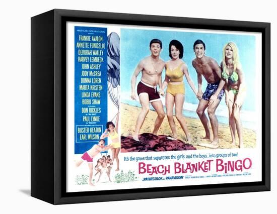 Beach Blanket Bingo, Frankie Avalon, Annette Funicello, Mike Nader, 1965-null-Framed Stretched Canvas