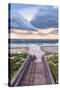 Beach Boardwalk Scene-Lantern Press-Stretched Canvas