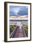 Beach Boardwalk Scene-Lantern Press-Framed Art Print