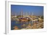 Beach, Boats and Castle, Bodrum, Anatolia, Turkey, Asia Minor, Eurasia-Neil Farrin-Framed Photographic Print