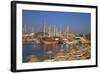 Beach, Boats and Castle, Bodrum, Anatolia, Turkey, Asia Minor, Eurasia-Neil Farrin-Framed Photographic Print