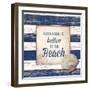 Beach Border-Elizabeth Medley-Framed Art Print