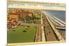 Beach Boulevard, Hotel Galvez, Galveston, Texas-null-Mounted Premium Giclee Print