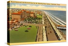 Beach Boulevard, Hotel Galvez, Galveston, Texas-null-Stretched Canvas