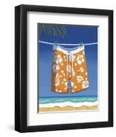 Beach Bound, Boardshorts-Michele Killman-Framed Giclee Print