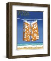 Beach Bound, Boardshorts-Michele Killman-Framed Giclee Print