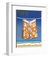 Beach Bound, Boardshorts-Michele Killman-Framed Giclee Print