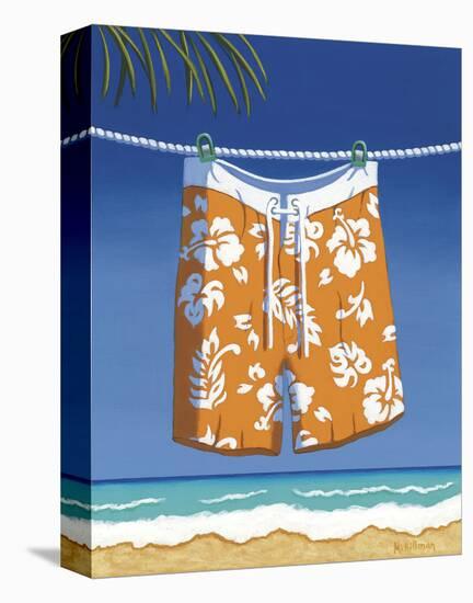 Beach Bound, Boardshorts-Michele Killman-Stretched Canvas