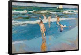 Beach boys, 1908. Oil on canvas, 81 x 106 cm. JOAQUIN SOROLLA Y BASTIDA-Joaquin Sorolla-Framed Poster